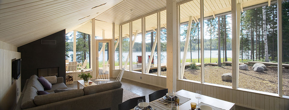 Cabañas Anttolanhovi en los lagos, Finlandia