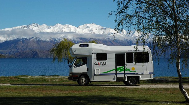 Acampada en el lago Wanaka Acampada en el lago Wanaka