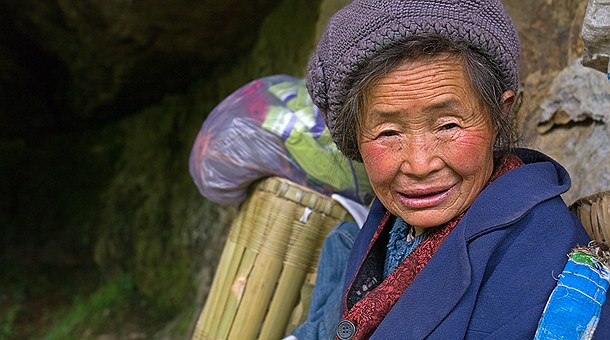 Anciana en Yunnan Anciana en Yunnan