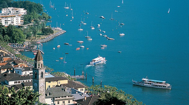 Impresionante vista de Ascona, Ticino