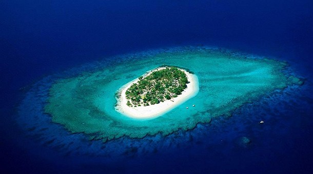 Isla coralina en Fiji