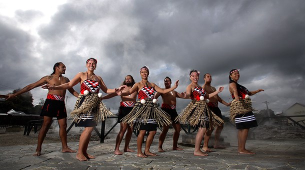 Nativos bailando, Rotorua