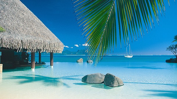 Piscina al lado del mar, Tahiti