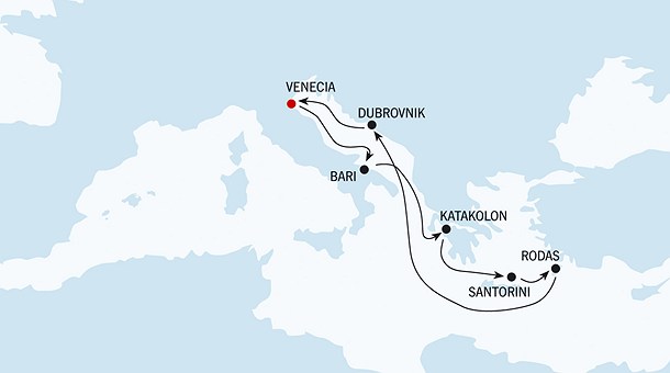 Ruta, Crucero Panorámas del Mediterráneo