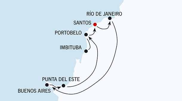 Ruta, Crucero Tango y Samba
