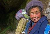 Anciana en Yunnan