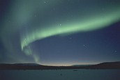 Aurora boreal en invierno
