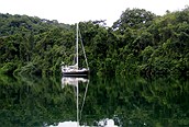 Barco en Puerto Viejo