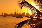 Ciudad de Cartagena al atardecer