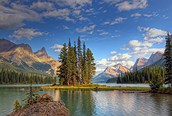 Lago Maligne en Parque Nacional de Jasper
