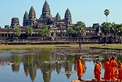 Monjes en Angkor Wat