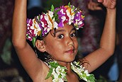 Niña en Aitutaki