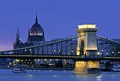 Puente de las cadenas de noche, Budapest