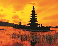 Impresionante puesta de sol, Bali