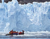 Nos acercamos al hielo en zodiac