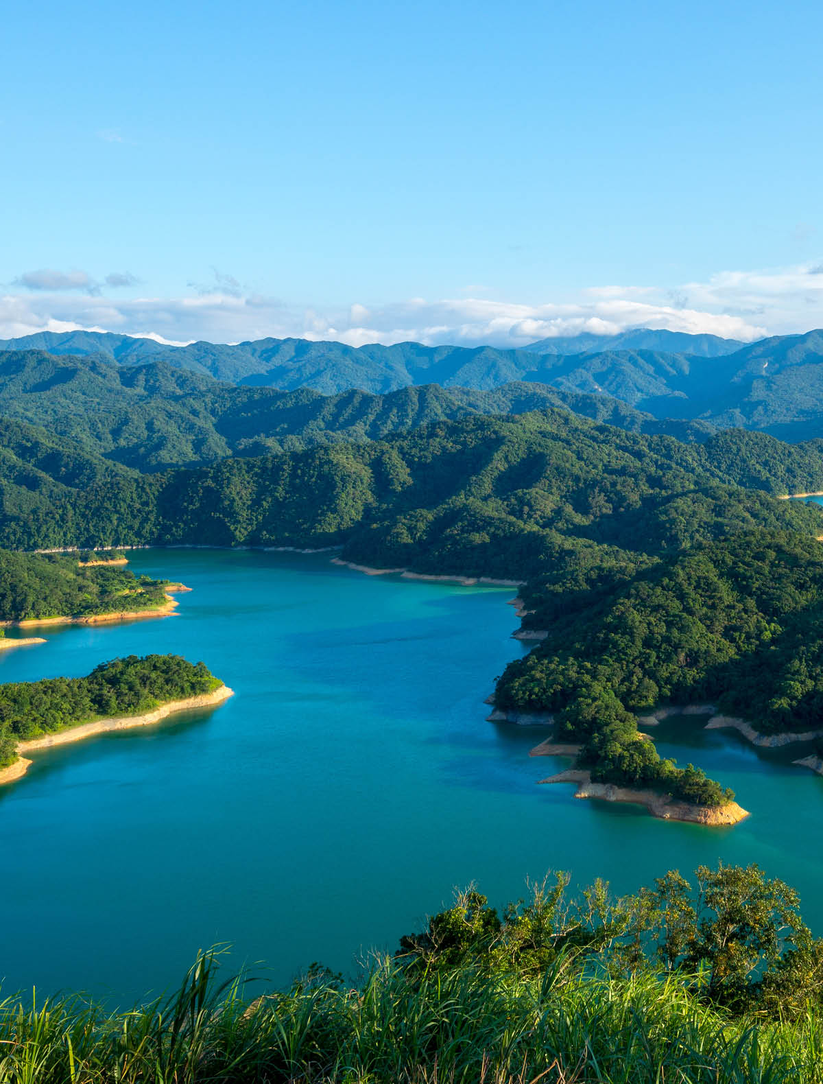 Landscape of thousand Island Lake in shiding, new taipei city, taiwan