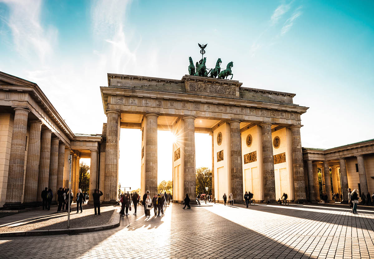 Berlin cityscape at sunset - Brandenburg Gate