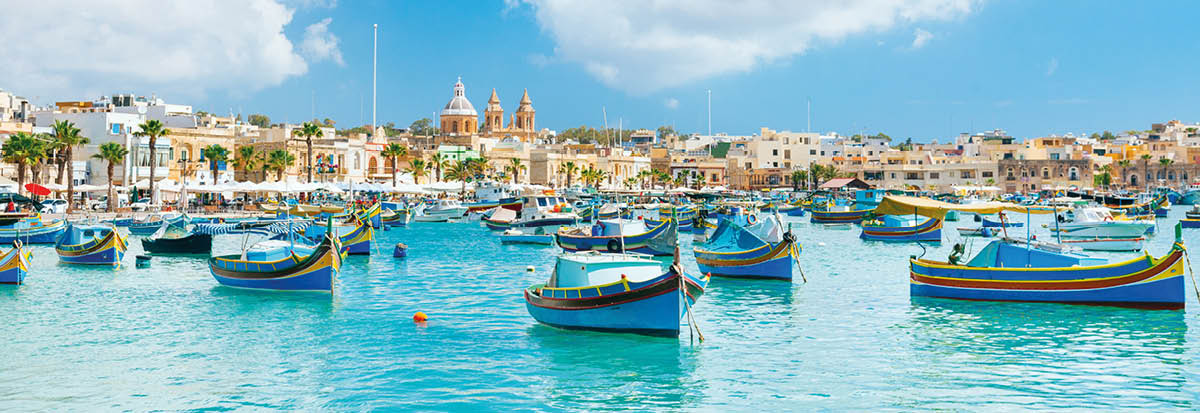 Marsaxlokk Harbor  Marsaxlokk in Malta is a fishing village in the Southpart famous for its fish market, colourful boats and fish restaurants 