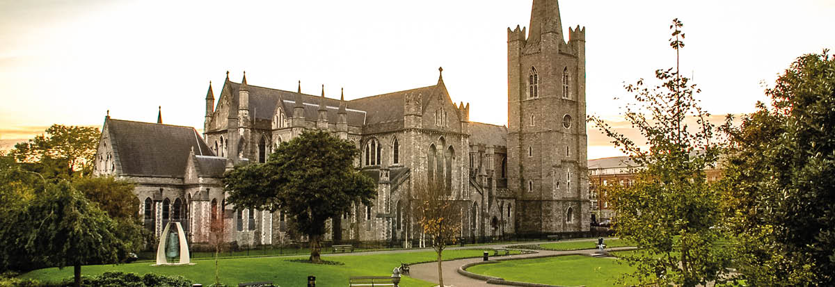 St  Patricks Park with St Patrick's Cathedral in Dublin, Ireland 