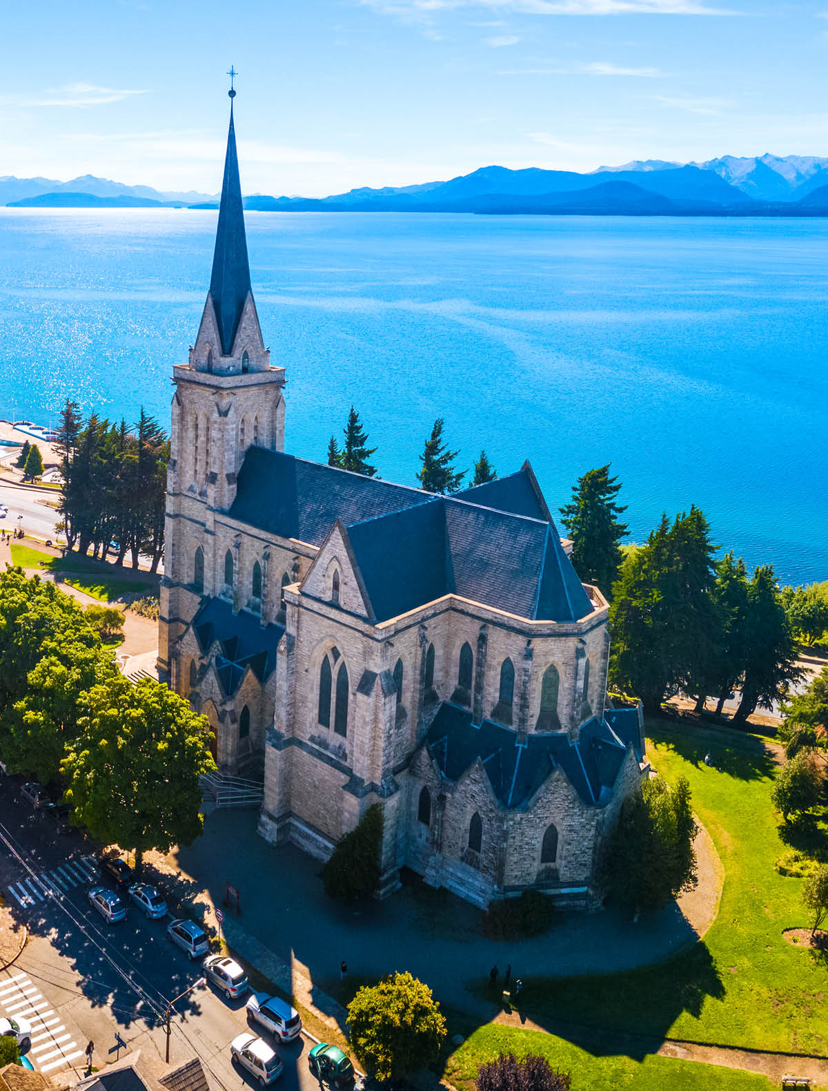 Aerial panorama of the city of Bariloche, Argentina