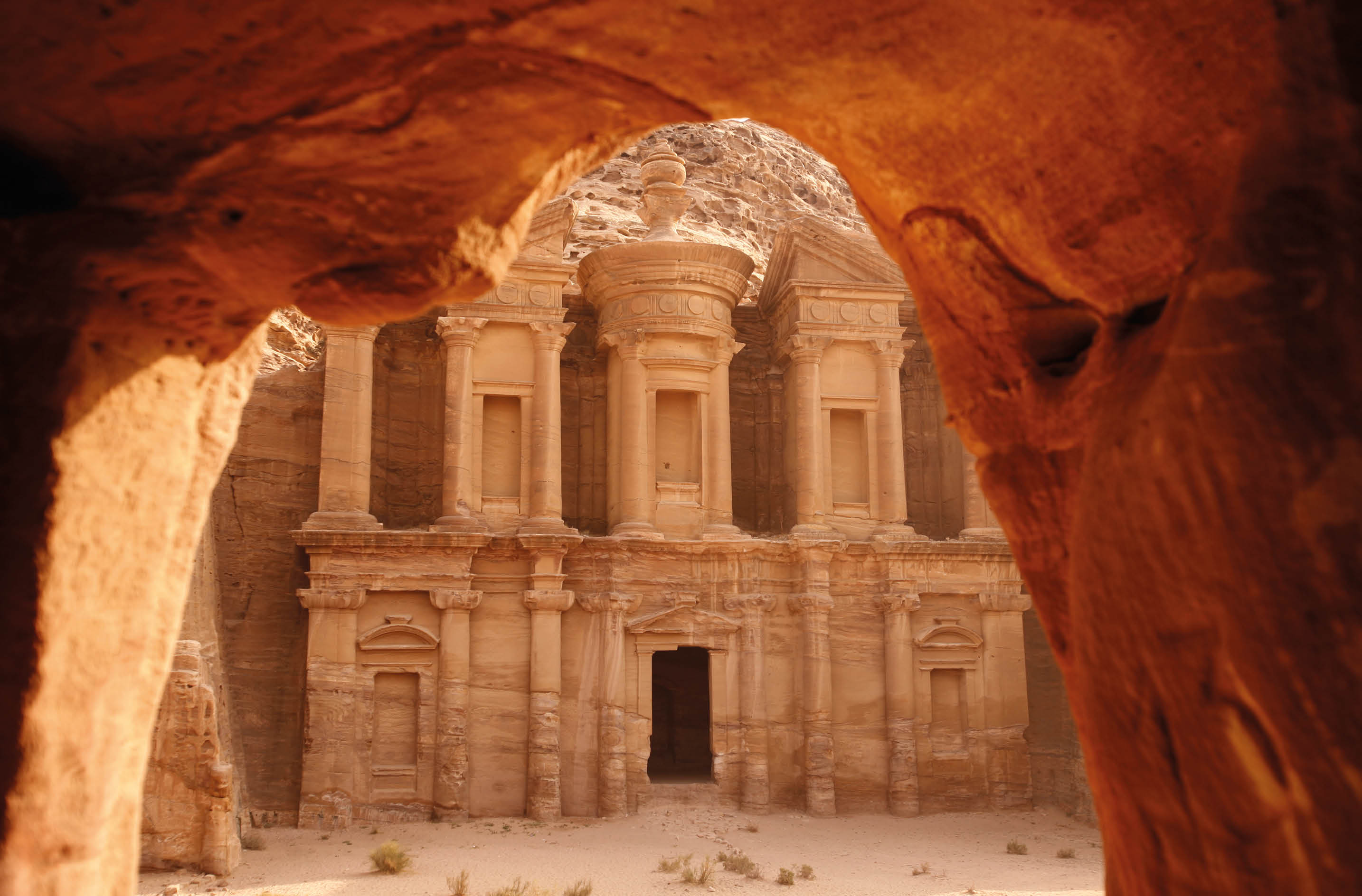 the Monastery in the Temple city of Petra in Jordan in the middle east.