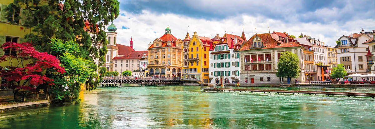 Beautiful river cityscape of Lucerne, Switzerland
