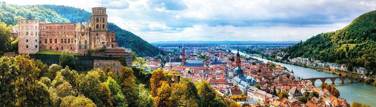 Impressive beautiful medieval Heidelberg - popular touristic attraction in Germany