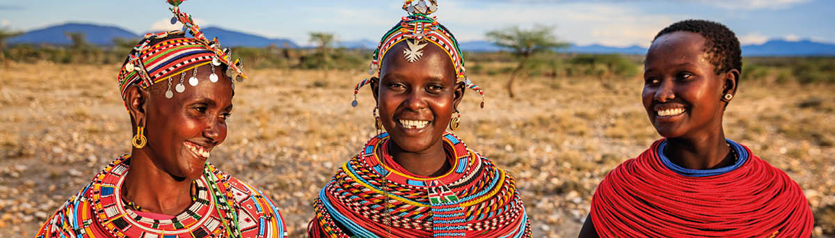 Group of African women from Samburu tribe, central Kenya, Africa  Samburu tribe is one of the biggest tribes of north-central Kenya, and they are related to the Maasai 