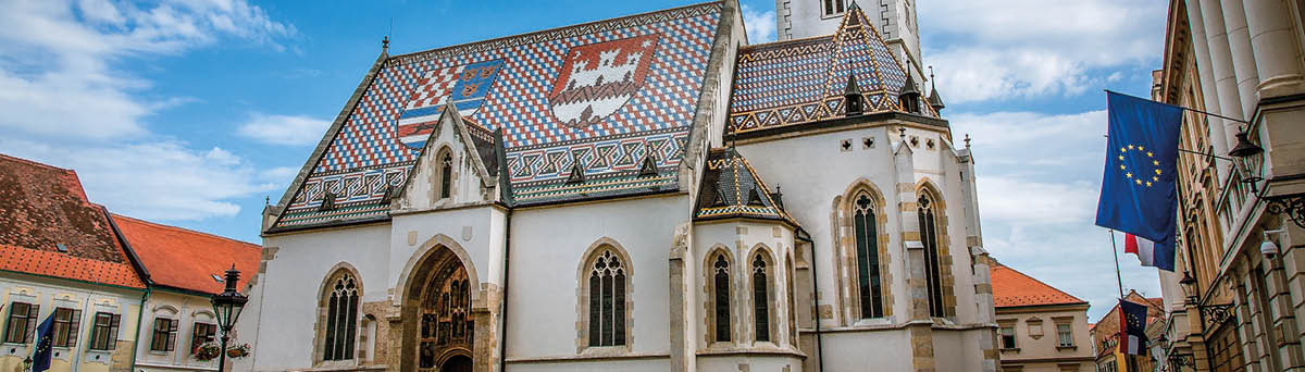 Zagreb, Church of Saint Mark at Upper town of Zagreb, Croatia