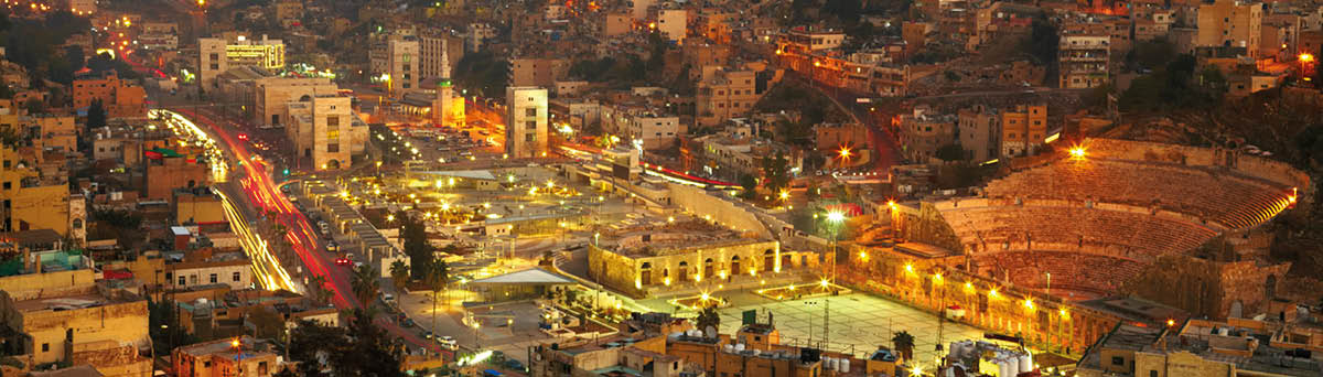 Night lights of Amman - capital of Jordan