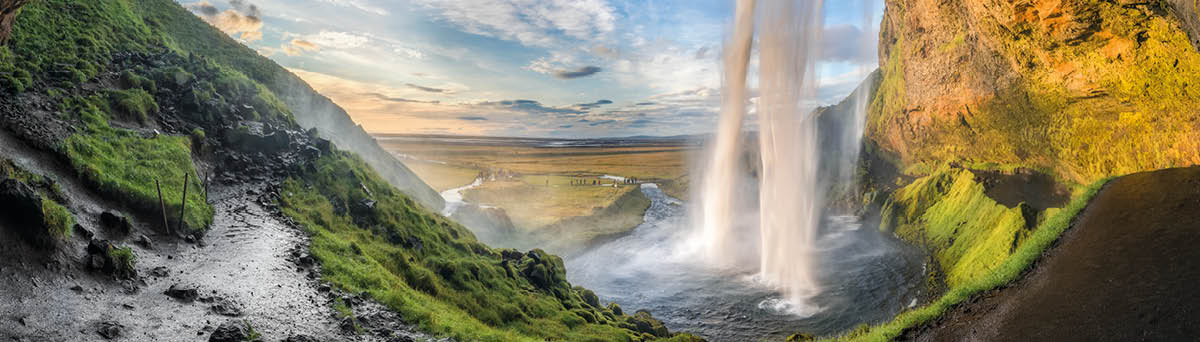 Waterfall, Iceland, Springtime, Spring - Flowing Water, Seljalandsfoss Waterfall