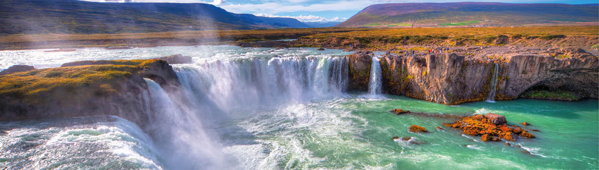 Godafoss waterfall, north of Iceland