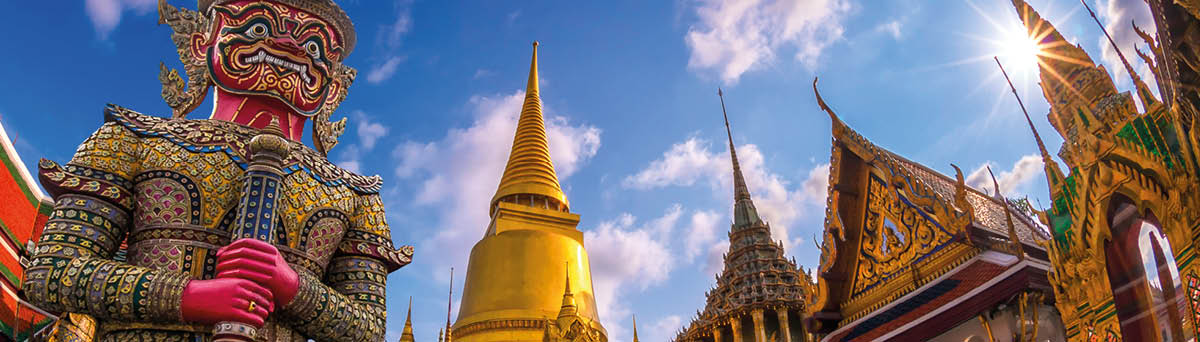 Wat Phra Kaew, Temple of the Emerald Buddha Wat Phra Kaew is one of Bangkok's most famous tourist sites and it was built in 1782 at Bangkok, Thailand
