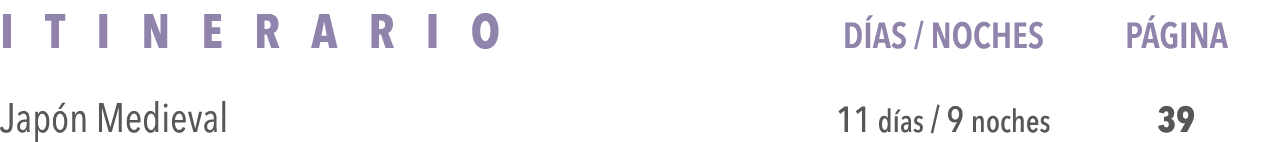 Itinerario DÍas   Noches Página Japón Medieval 11 días   9 noches 39