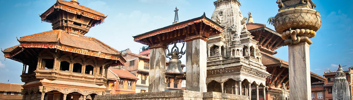 Temples of Durbar Square in Bhaktapur, Kathmandu valey, Nepal 