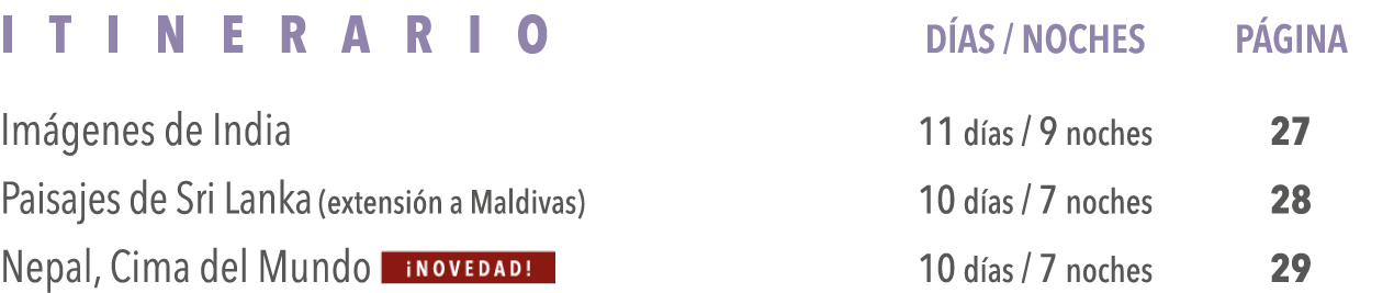 Itinerario DÍas   Noches Página Imágenes de India 11 días   9 noches 27 Paisajes de Sri Lanka (extensión a Maldivas)    