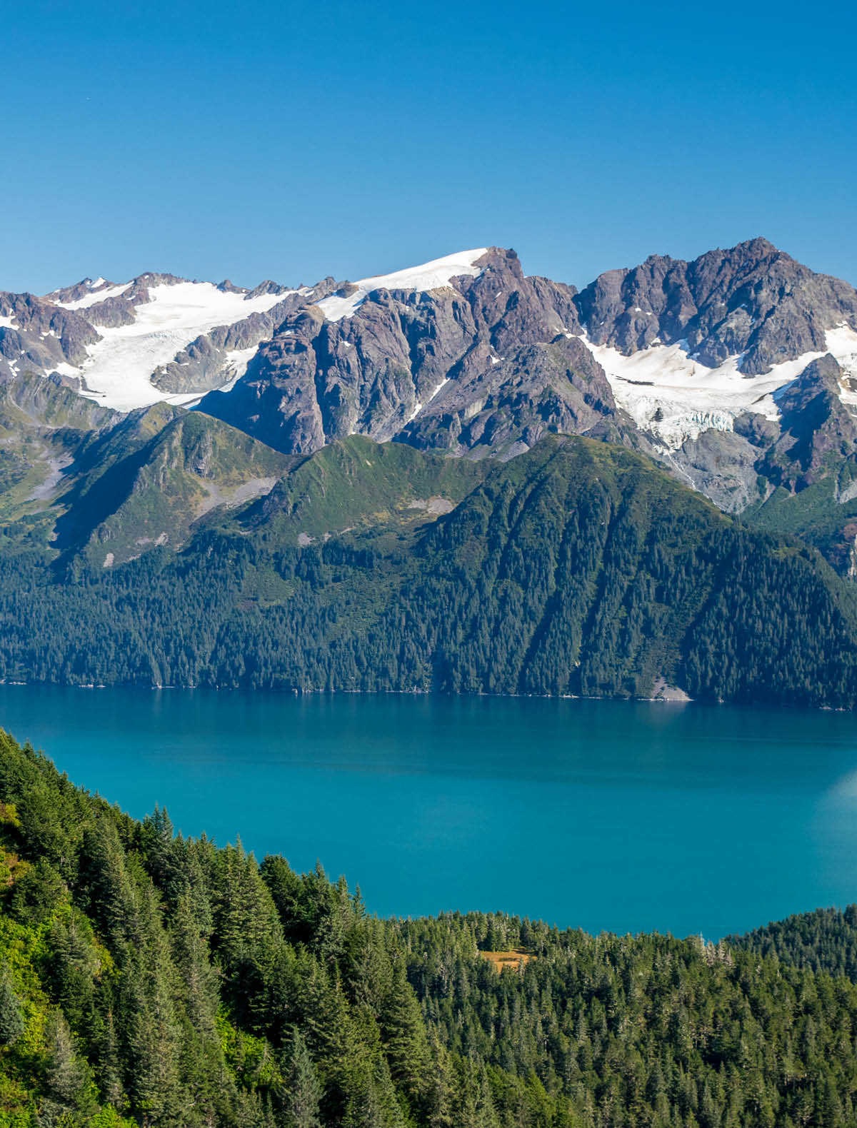 Ressurection bay and surrounding mountains, Seward, Alaska
