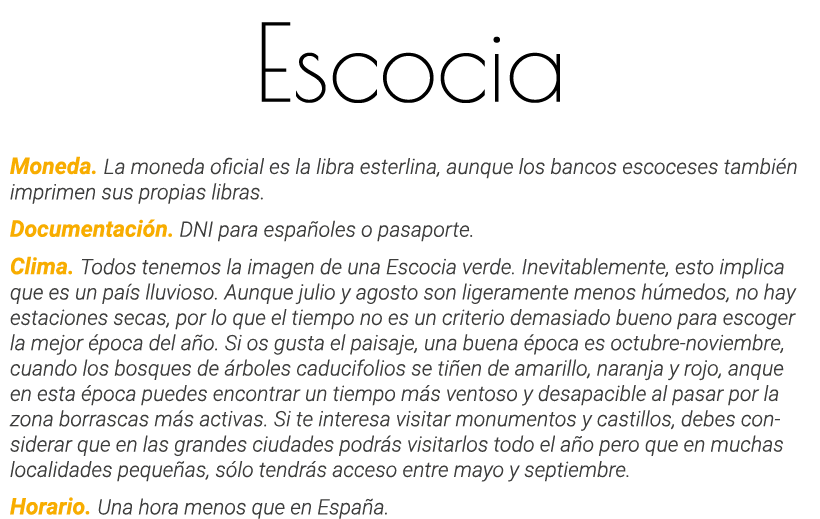 Escocia Moneda  La moneda oficial es la libra esterlina, aunque los bancos escoceses también imprimen sus propias lib   