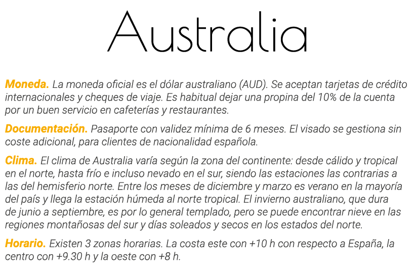 Australia Moneda  La moneda oficial es el dólar australiano (AUD)  Se aceptan tarjetas de crédito internacionales y c   