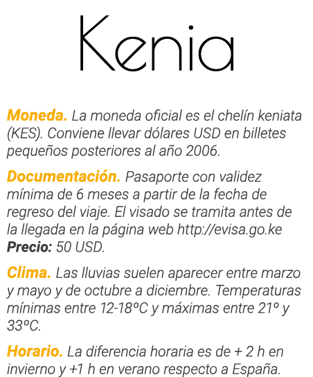 Kenia Moneda  La moneda oficial es el chelín keniata (KES)  Conviene llevar dólares USD en billetes pequeños posterio   