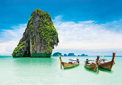 Beaty limestone rock in the ocean